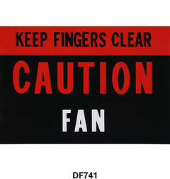 CAUTION FAN DECAL - 64 GALAXIE