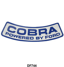 UNIVERSAL AIR CLEANER DECAL - 67 SHELBY "COBRA POWERED"