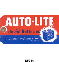 BATTERY TAG "AUTOLITE STA-FUL" - 60-70 ALL PASS, 60-79 F-100/F-350