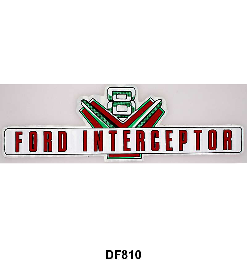 VALVE COVER DECALS - 57-59 PASS "FORD INTERCEPTOR"