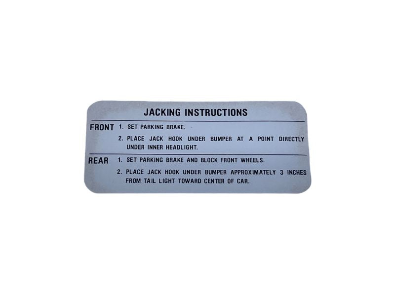 JACK BASE DECAL - 61-62 GALAXIE