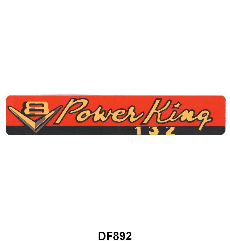 VALVE COVER DECALS - 55 F-100/F-350 239 V8 "POWER KING 132"