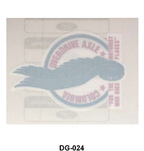 COLUMBIA AXLE WINDOW DECAL - 35-48 PASS, 39-48 MERC