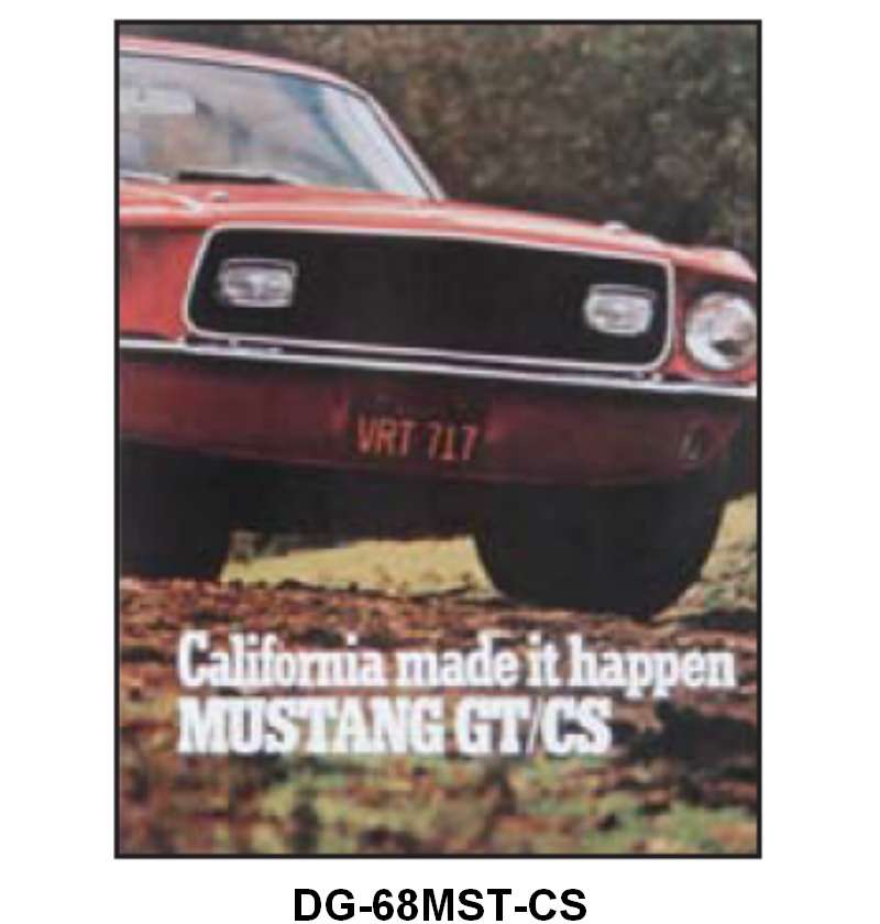 SALES BROCHURE - 68 MUSTANG CALIFORNIA SPECIAL