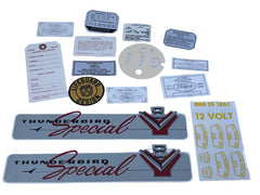 DECAL KIT - 1957 PASS & RANCHERO V8, EXCEPT RETRACTABLE, 14 pieces