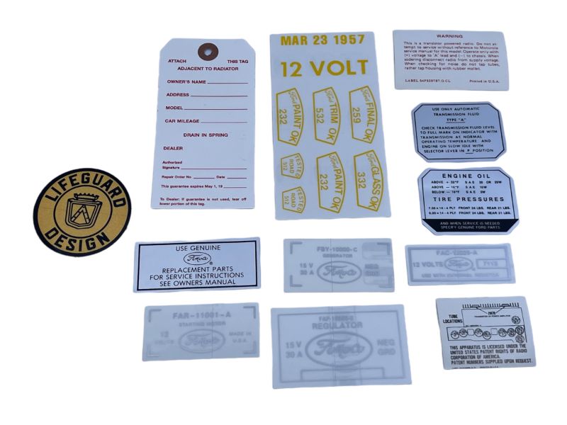 DECAL KIT - 1957 RETRACTABLE, 17 pieces