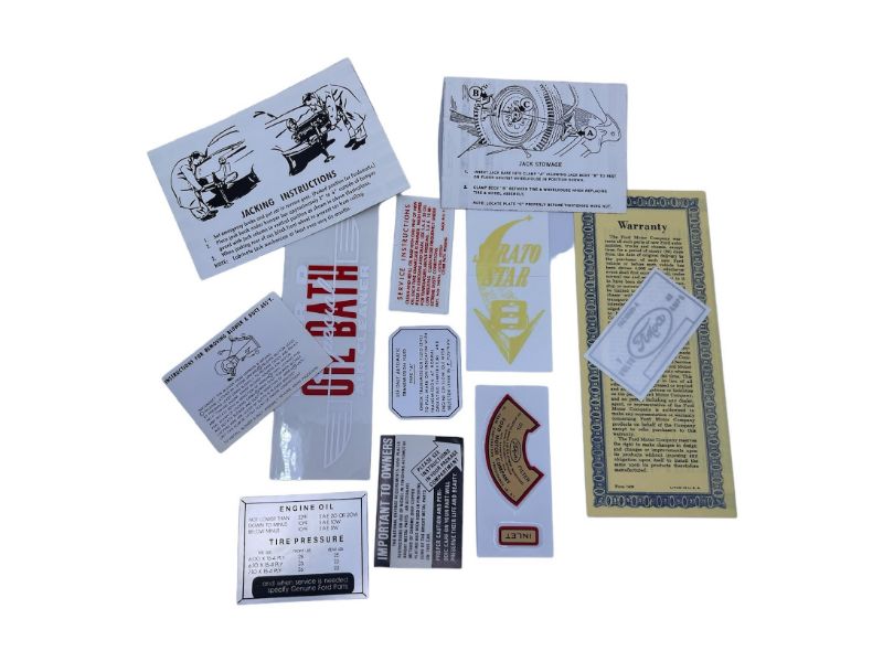 DECAL KIT - 52-53 ALL PASS V8, 11 pieces