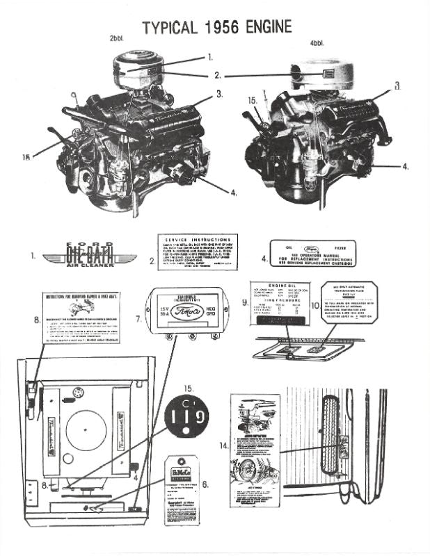 DECAL KIT - 56 ALL PASSENGER V8, 18 pieces
