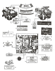 DECAL KIT - 63-64 FALCON, RANCHERO WITH 260, 15 pieces