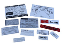 DECAL KIT - 68 MUSTANG 14 pieces, NO AIR CLEANER ENGINE SIZE DECAL