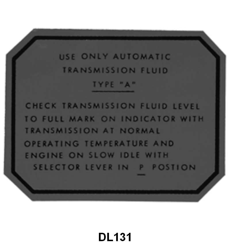 GLOVE BOX AUTOMATIC TRANSMISSION DECAL - 51-56 MERCURY