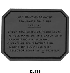 GLOVE BOX AUTOMATIC TRANSMISSION DECAL - 51-56 MERCURY