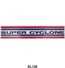 AIR CLEANER FRONT DECAL - 64-65 "SUPER CYCLONE"