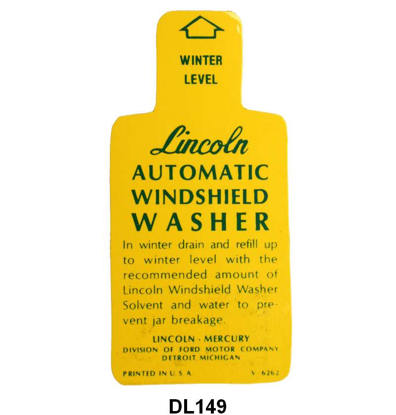 WINDSHIELD WASHER BOTTLE BRACKET DECAL - 49-53 MERCURY