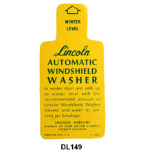 WINDSHIELD WASHER BOTTLE BRACKET DECAL - 49-53 MERCURY