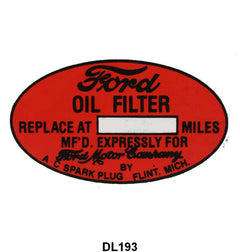 OIL FILTER DECAL - 39-48 MERCURY