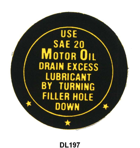 FAN HUB INSTRUCTIONS DECAL - 42-48 MERCURY