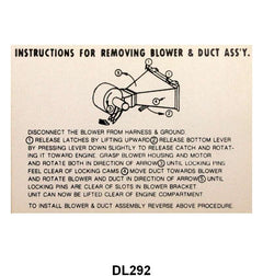 HEATER BOX INSTRUCTION DECAL - 52-54 MERCURY