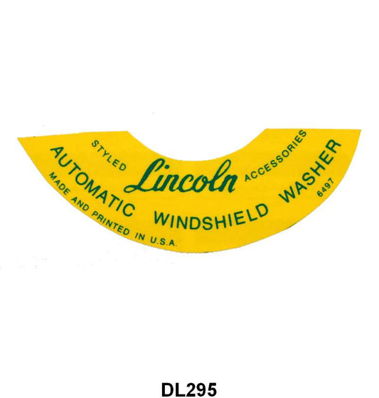 WINDSHIELD WASHER BOTTLE DECAL - 49-53 MERCURY