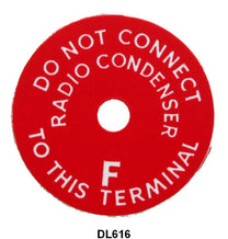 GENERATOR WARNING TAG - 54-55 MERCURY