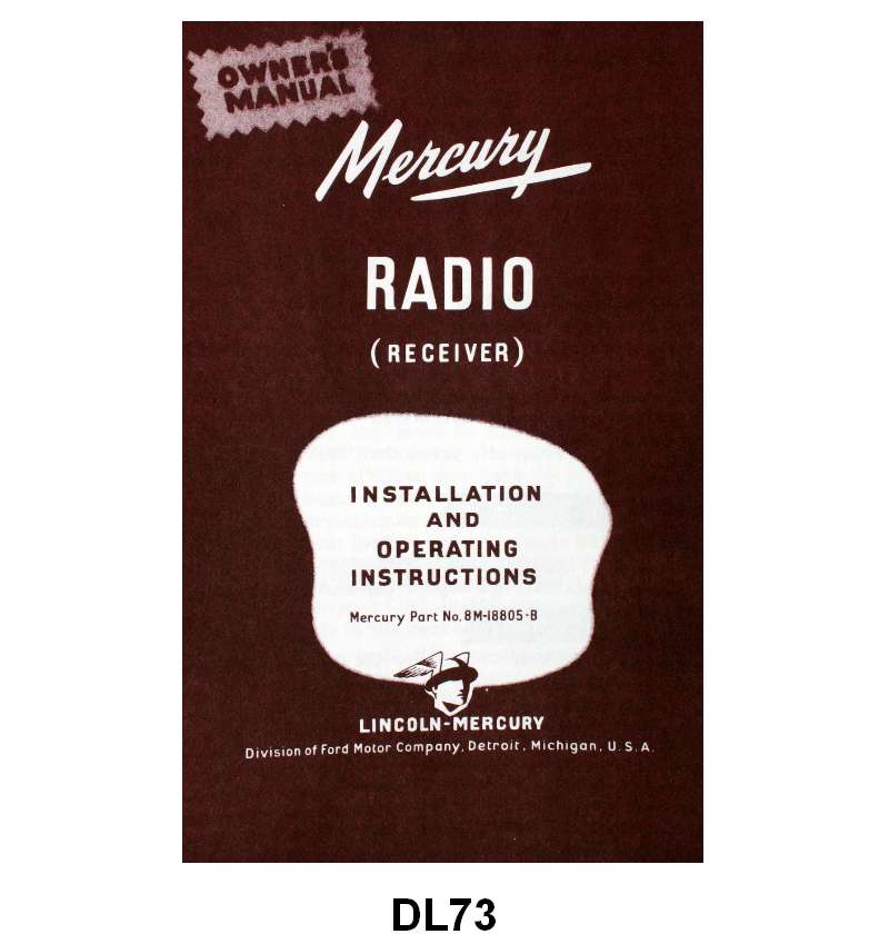 RADIO INSTRUCTION MANUAL - 49 MERCURY