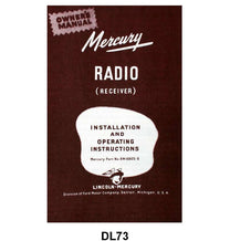 RADIO INSTRUCTION MANUAL - 49 MERCURY