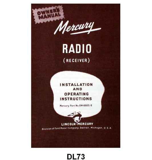 RADIO INSTRUCTION MANUAL - 49 MERCURY