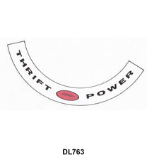 AIR CLEANER DECAL - 60-61 COMET "THRIFT POWER"