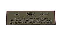 OIL FILTER DECAL - 54-56 MERCURY