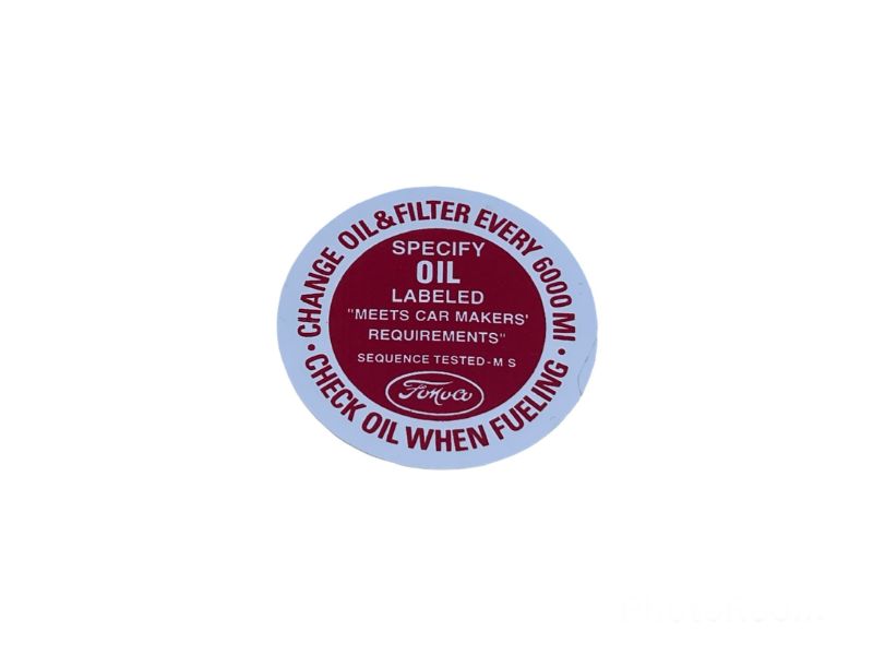 OIL FILLER CAP DECAL - 60-66 COMET