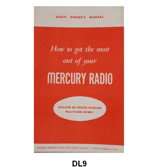RADIO INSTRUCTION MANUAL - 50 MERCURY