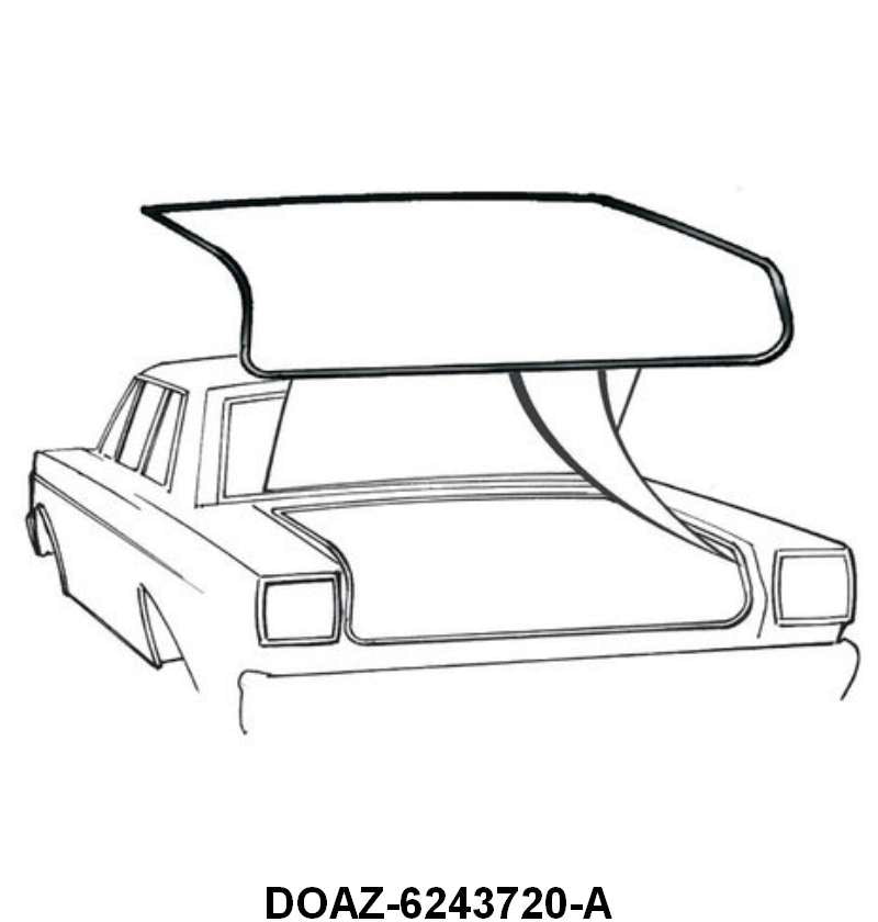 TRUNK LID SEAL - 65-72 GLX, 65-66 FLCN, 65-71 FRLN 64-71 COMET
