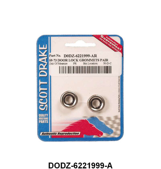 DOOR LOCK KNOB GROMMET - 65-59 GLX, 68-70 FLCN/FRLN STAINLESS