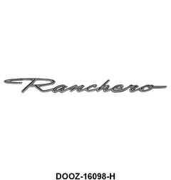 FENDER EMBLEM/SCRIPT - 70-76 "RANCHERO" GT BLACK INSERT STICK ON