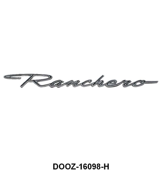 FENDER EMBLEM/SCRIPT - 70-76 "RANCHERO" GT BLACK INSERT STICK ON