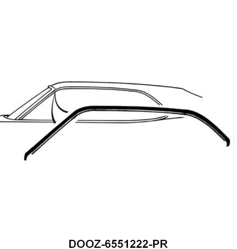 ROOF RAIL SEALS - 70-71 TORINO & MONTEGO 2DR HARDTOP #65 & FASTBACK #63
