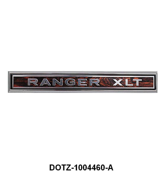 GLOVE BOX DOOR EMBLEM - 70-72 F-100/F-350 "RANGER XLT"