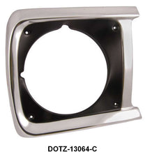 HEADLIGHT DOOR/BEZEL - 70-72 F-100/F-350 RH ALUMINUM WITH BLACK