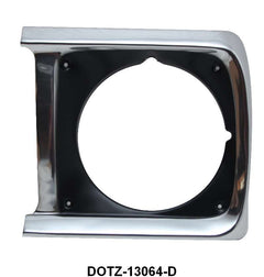 HEADLIGHT DOOR/BEZEL - 70-72 F-100/F-350 LH ALUMINUM WITH BLACK
