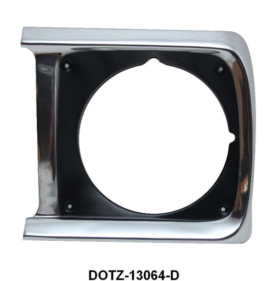 HEADLIGHT DOOR/BEZEL - 70-72 F-100/F-350 LH ALUMINUM WITH BLACK