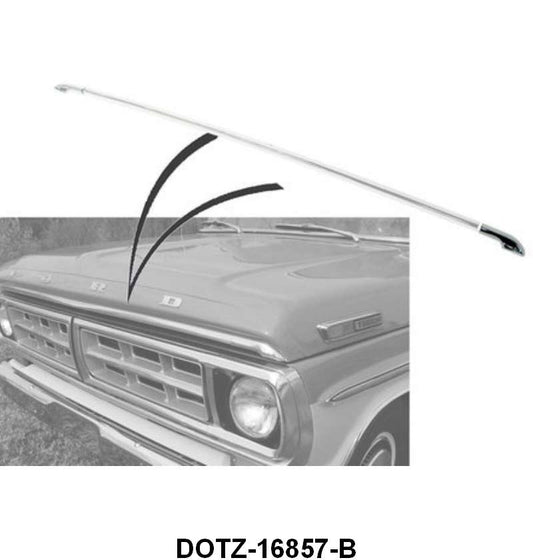 HOOD LIP MOLDING END W/CLIPS - 70-72 F-100/F-350 LH