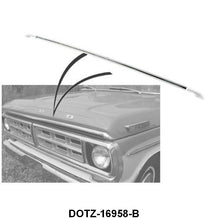HOOD LIP CENTER MOLDING W/CLIPS - 70-72 F-100/F-350