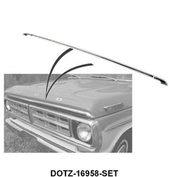 HOOD LIP MOLDING SET  - 70-72 F-100/F-350