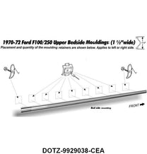 BED SIDE MOLDING - 70-72 PICKUP SHORT BED RIGHT OR LEFT HAND