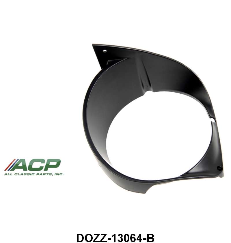 HEADLIGHT DOOR/BEZEL - 70 MUSTANG LH BLACK