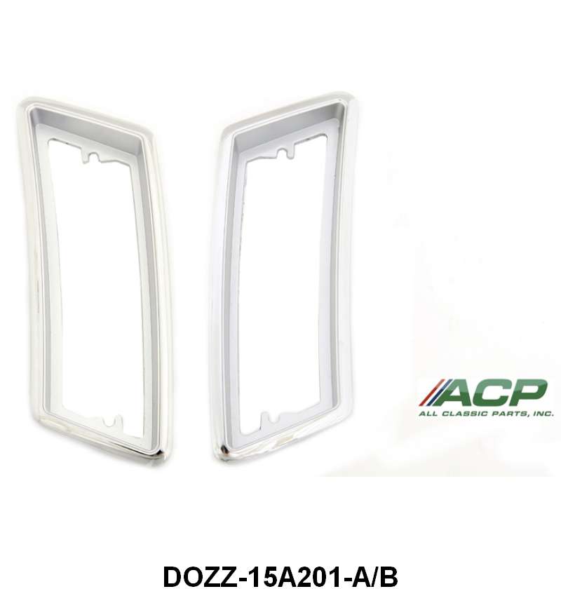FRONT FENDER SIDE MARKER LENS BEZEL - 70 MUSTANG PAIR