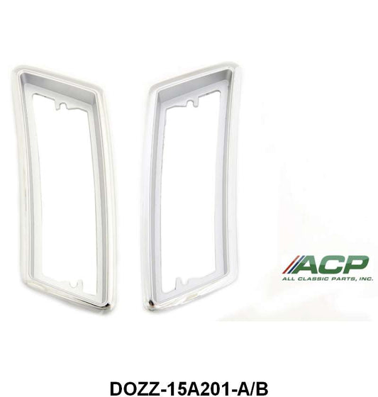FRONT FENDER SIDE MARKER LENS BEZELS - 70 MUSTANG
