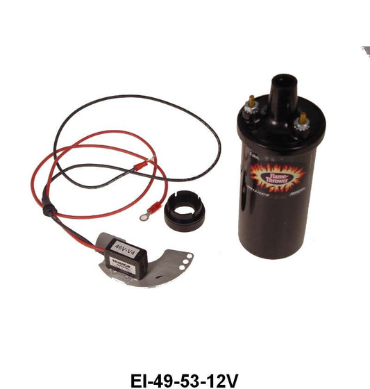12 VOLT ELECTRONIC IGNITION KIT - 49-53 PASS/MERC, 48-53 F-1/F-350  V8 W/COIL
