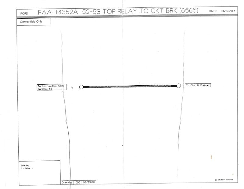 CONV TOP RELAY TO CIRCUIT BREAKER WIRE - 52-53 CONV