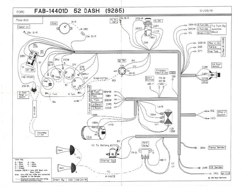 UNDER DASH TO ENGINE WIRES (COWL HARNESS) - 52 PASSENGER, 6 CYL